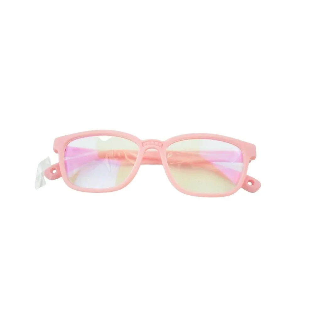 Aieyezo Girls Pink Glasses with Blue Light Blocking Lenses and Accessories